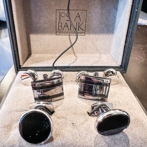 Men’s stud and rectangular cuff links